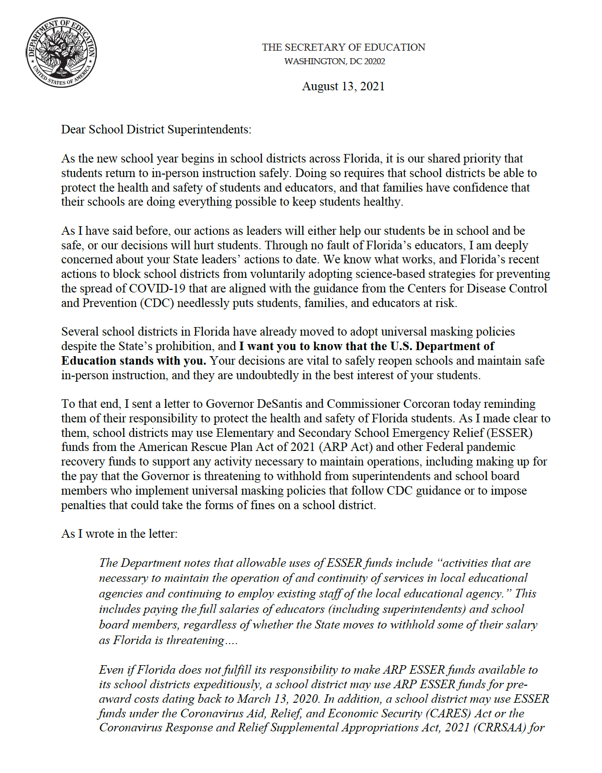 USDOE SUPT 1